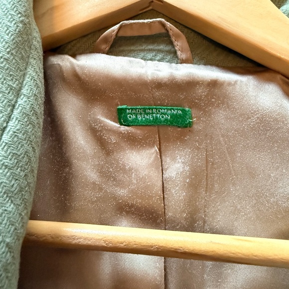 United Colors Of Benetton Olive Green Coat - Picture 7 of 9